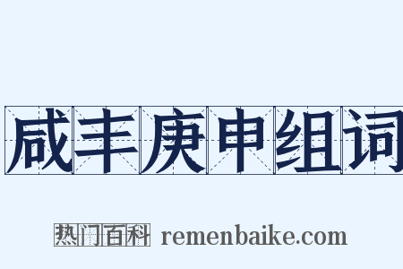 咸丰庚申组词是什么意思的图片